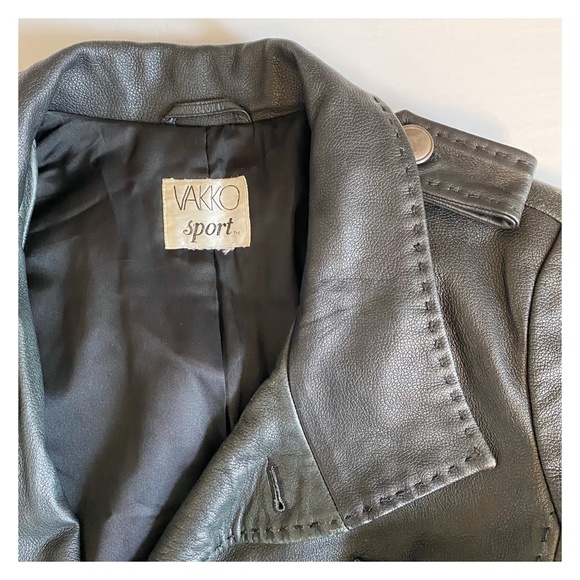 VINTAGE - LEATHER TRENCH COAT - Picture 5 of 14